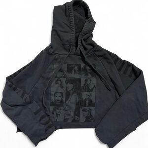 Taylor Swift Eras Tour Cropped Hoodie Size XS Black (Altered)
